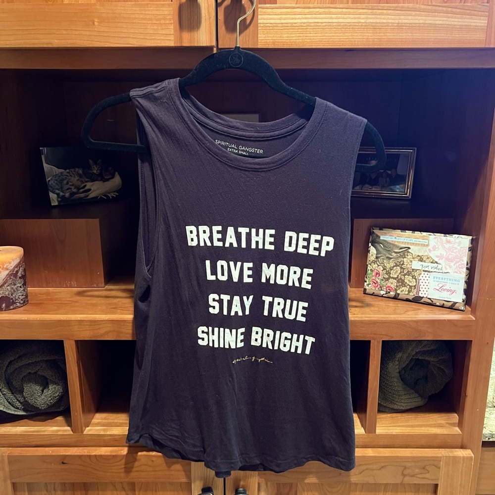 Black graphic tank